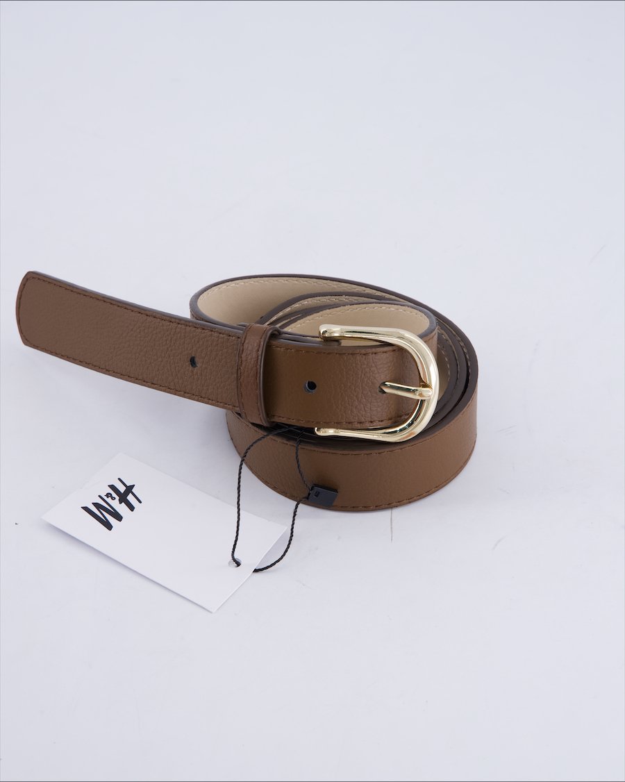 H&m Belts Polyurethane Brown 105 cm