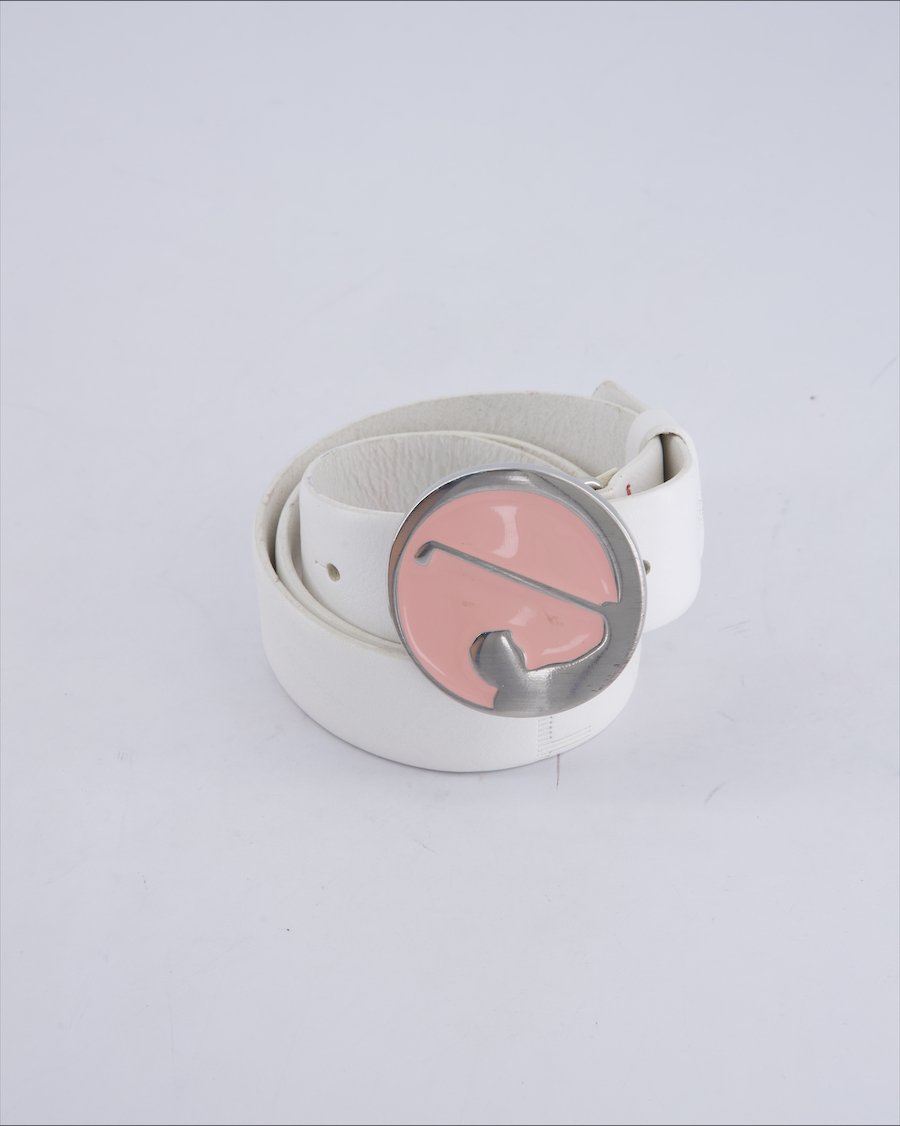 Escada Belt Leather White 80 cm