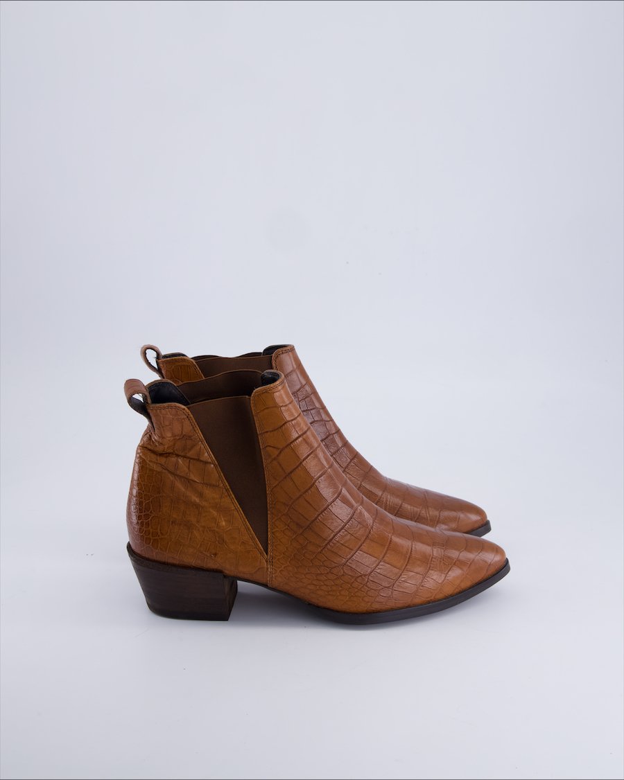 Paul Green Ankle Boots Leather Brown 38.5 EU