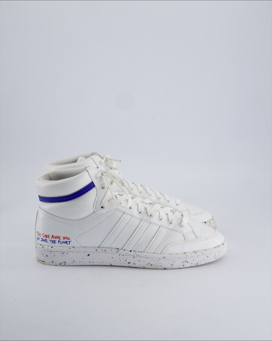 Adidas High trainers Leather White 43.5 EU