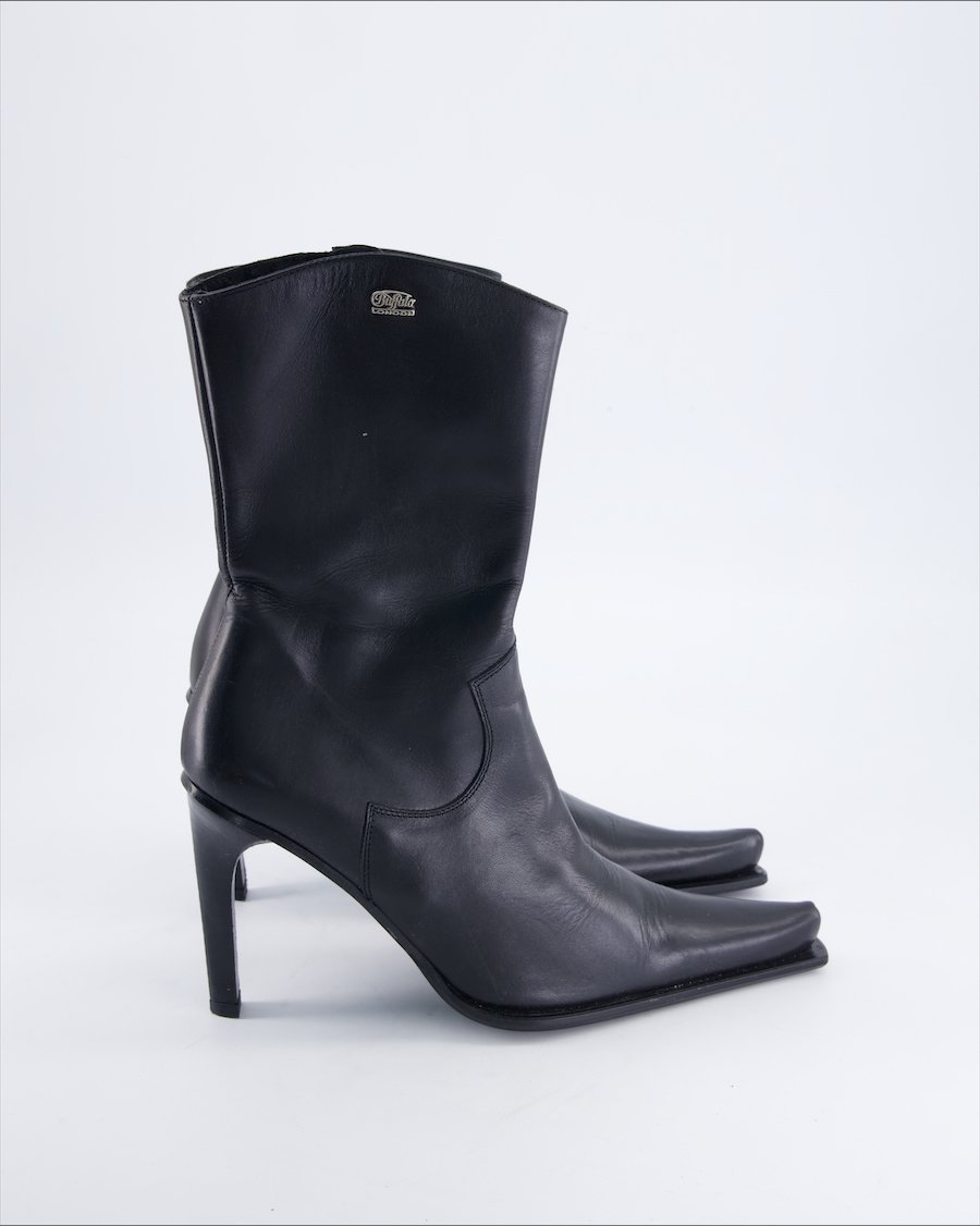 Buffalo Ankle Boots Leather Black 37 EU