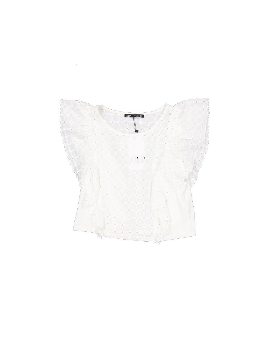 Zara T-shirts Cotton White S