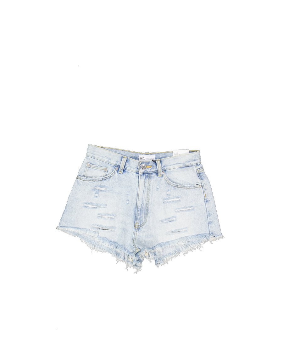 Zara Short Cotton Blue S