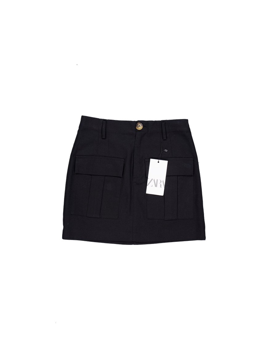 Zara Shirt Cotton Black XS