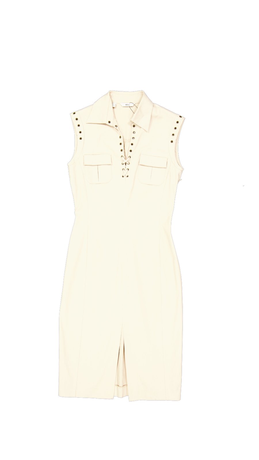 Mango Dresses Cotton Beige L