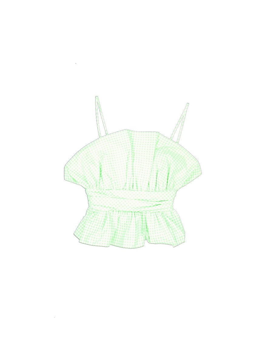 Zara Top Cotton Green XS