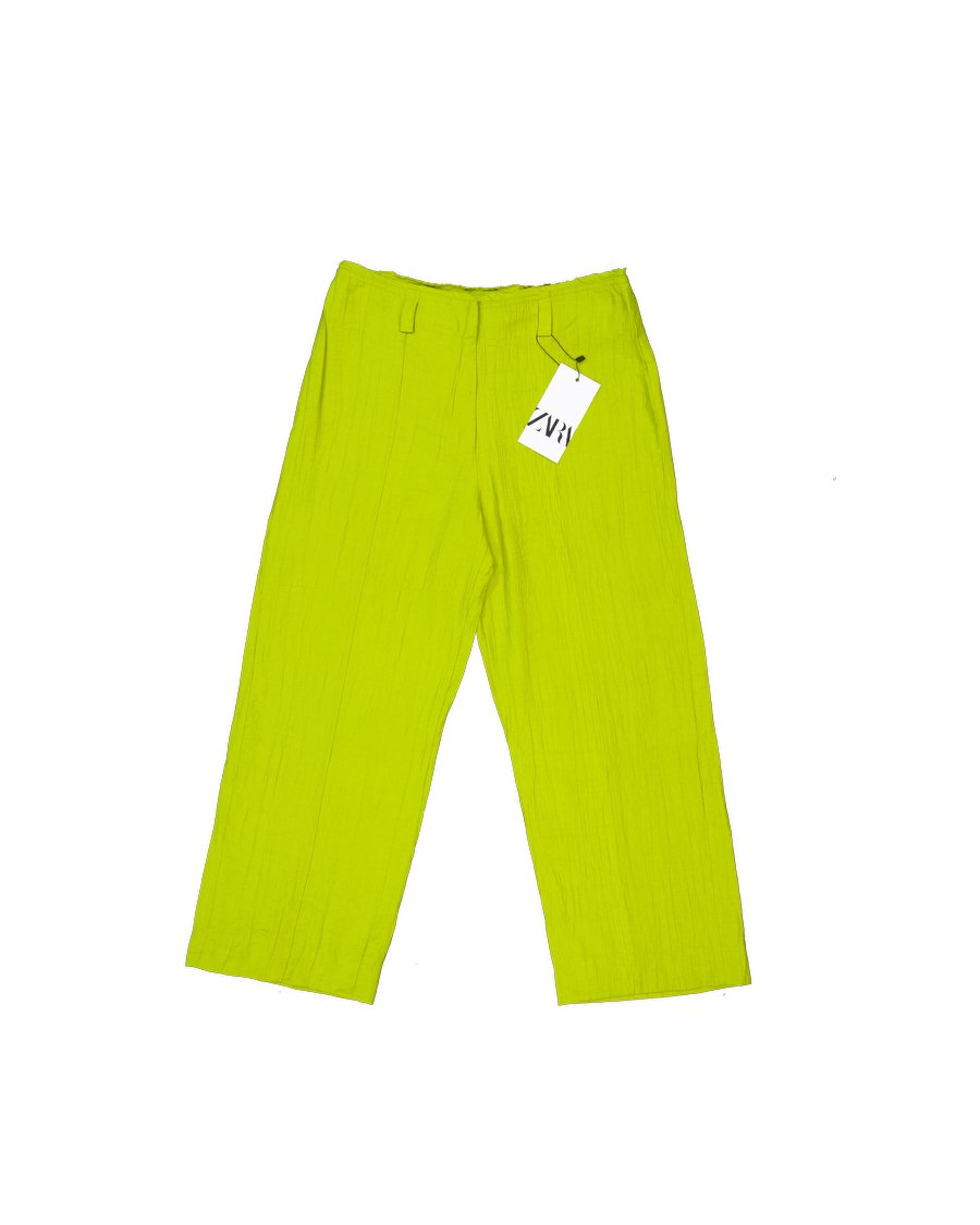 Zara Trouser Polyester Green XS International