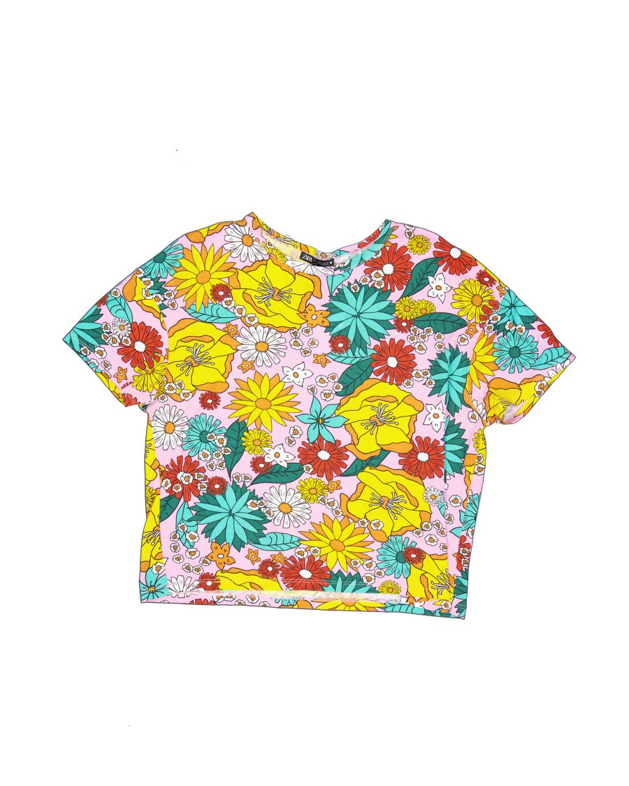 Zara T-shirts Cotton Multicolour S International