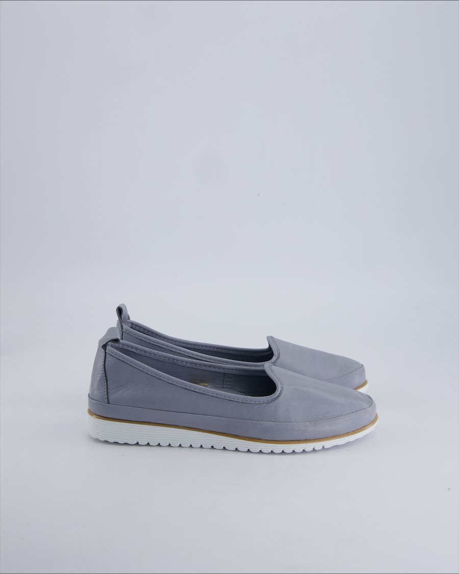Andrea Conti Ballet flats Leather Grey 39 EU