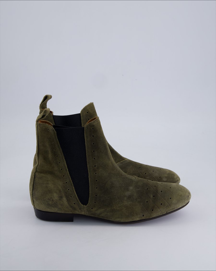Atelier Do Sapato Ankle Boots Suede Khaki 41 EU