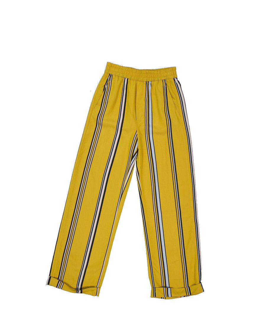 Zara Trouser Viscose Yellow XS International