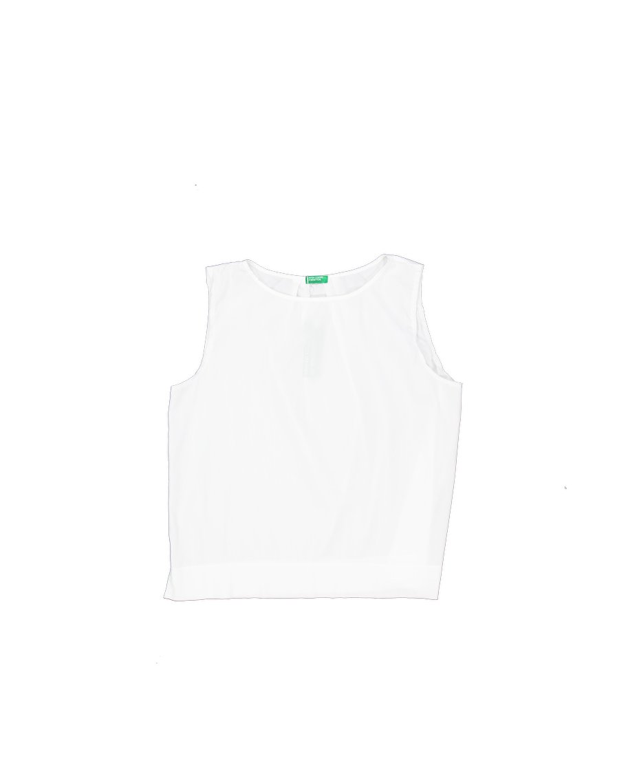 Benetton T-shirts Cotton White XS