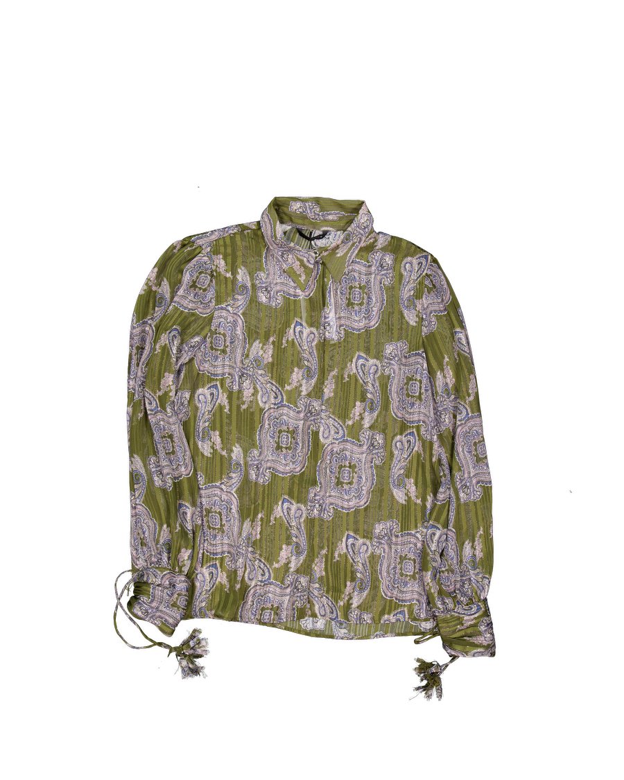 Zara Blouses Polyester Green M