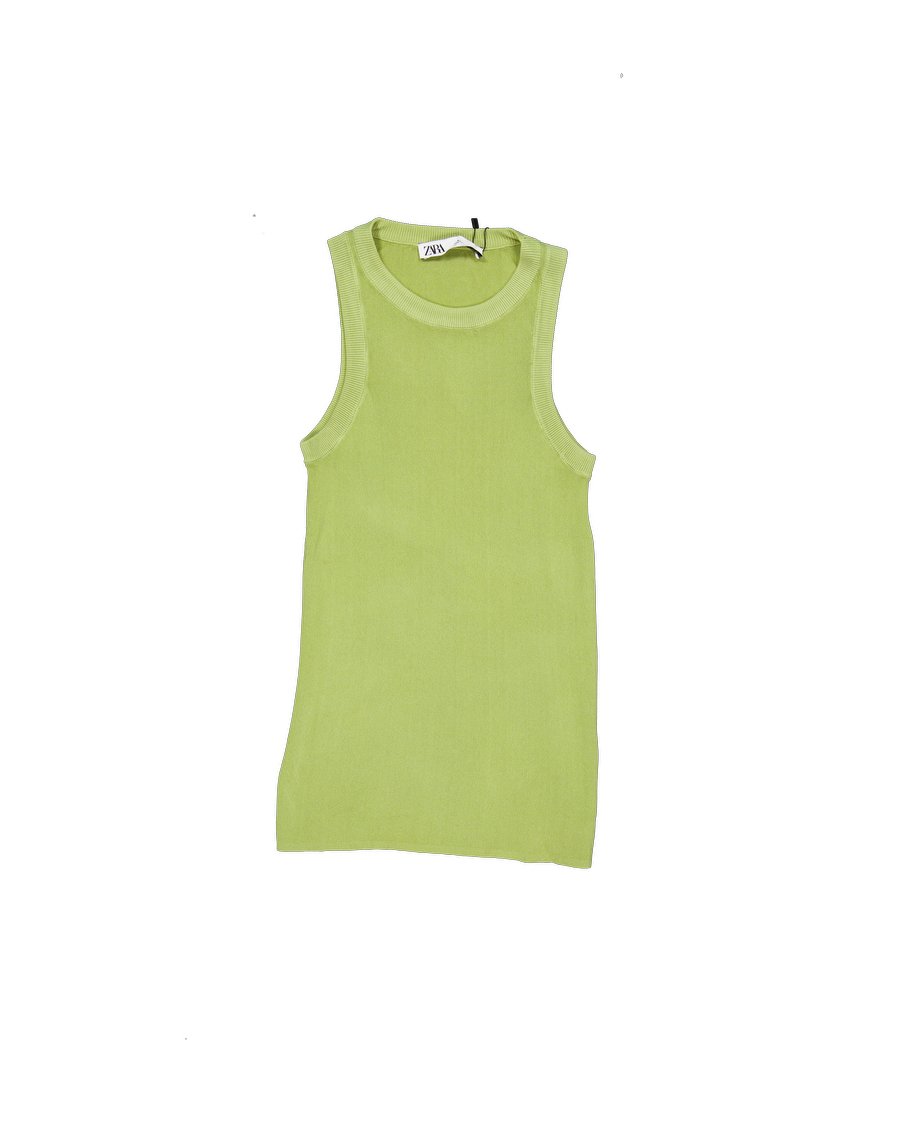 Zara Top Viscose Green M