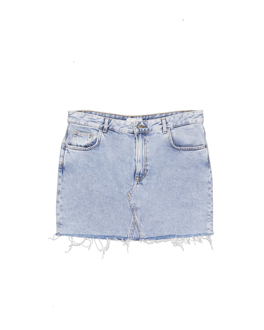 H&m Skirt Cotton Blue 42 IT