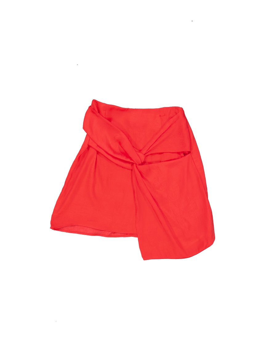 Zara Skirt Cotton Red XS