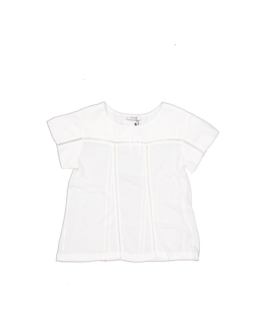 Mango T-shirts Cotton White L International