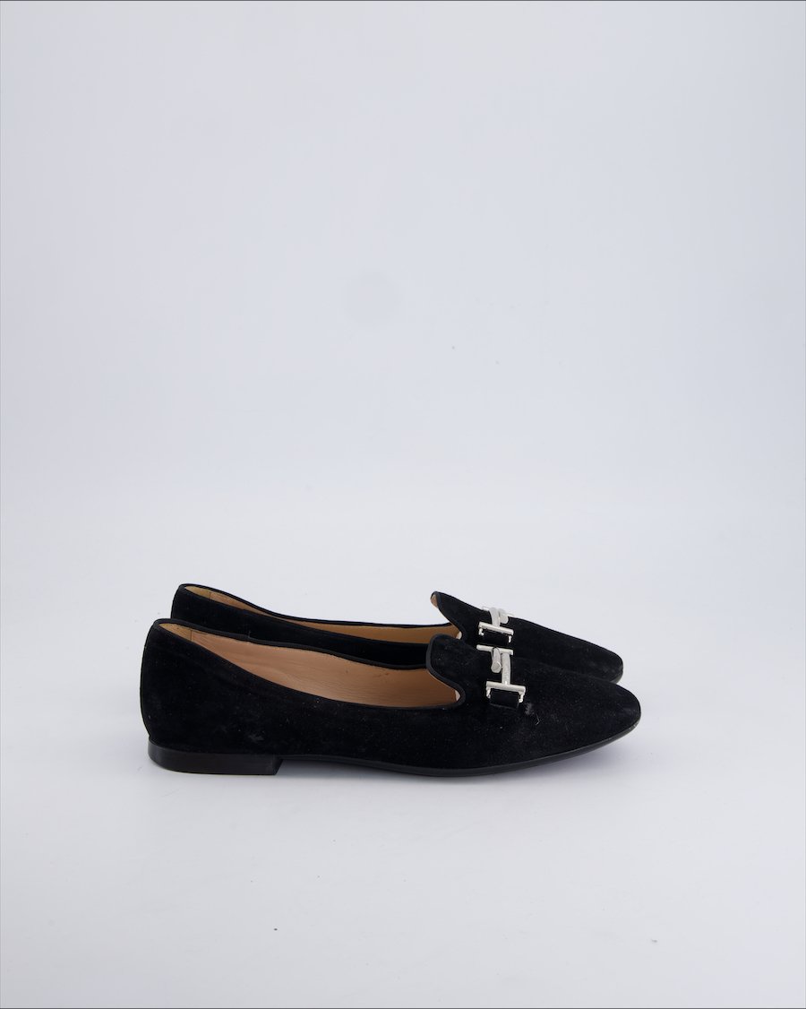 Tod's Flats Suede Black 38 EU