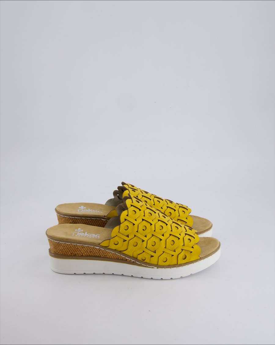 Rieker Sandals Leather Yellow 40 EU