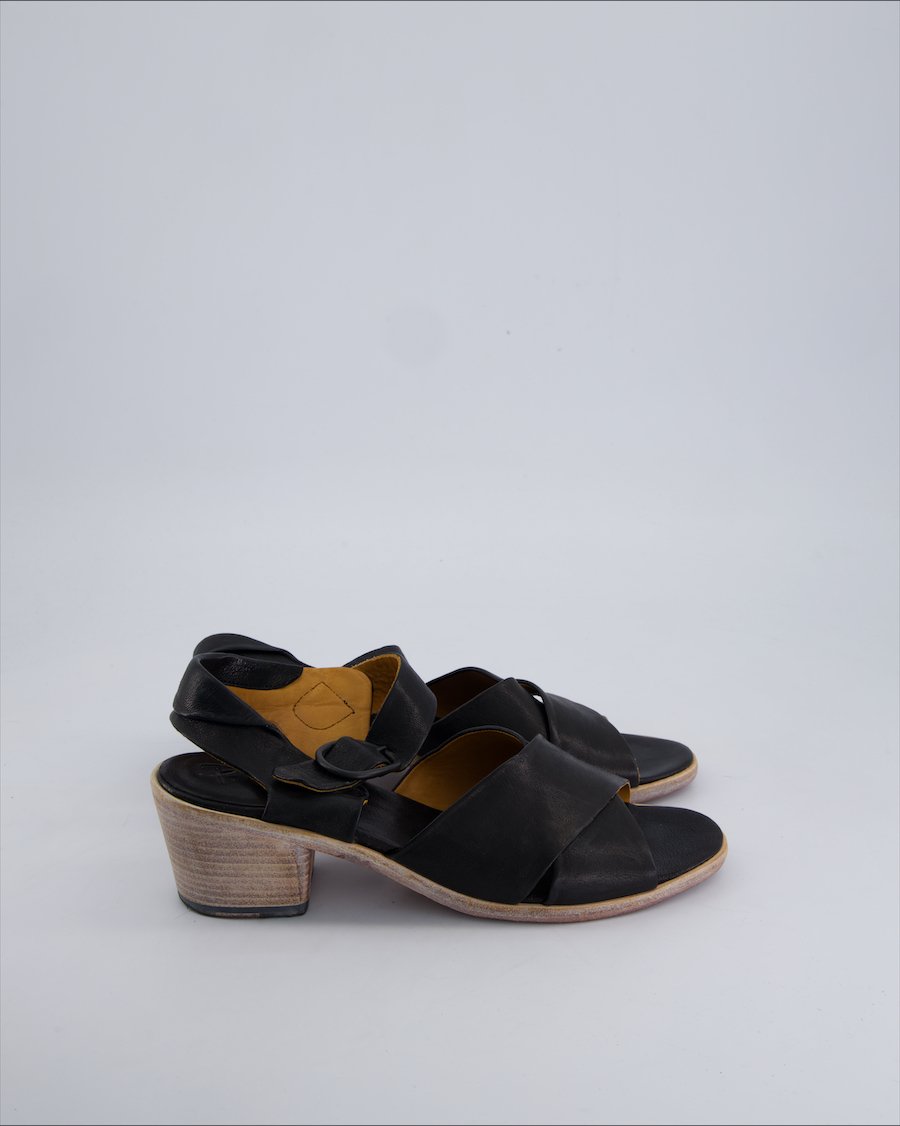 P. Monjo Sandals Leather Black 40 EU
