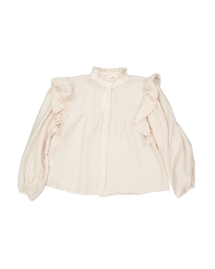 Mango Blouses Polyamide Beige M