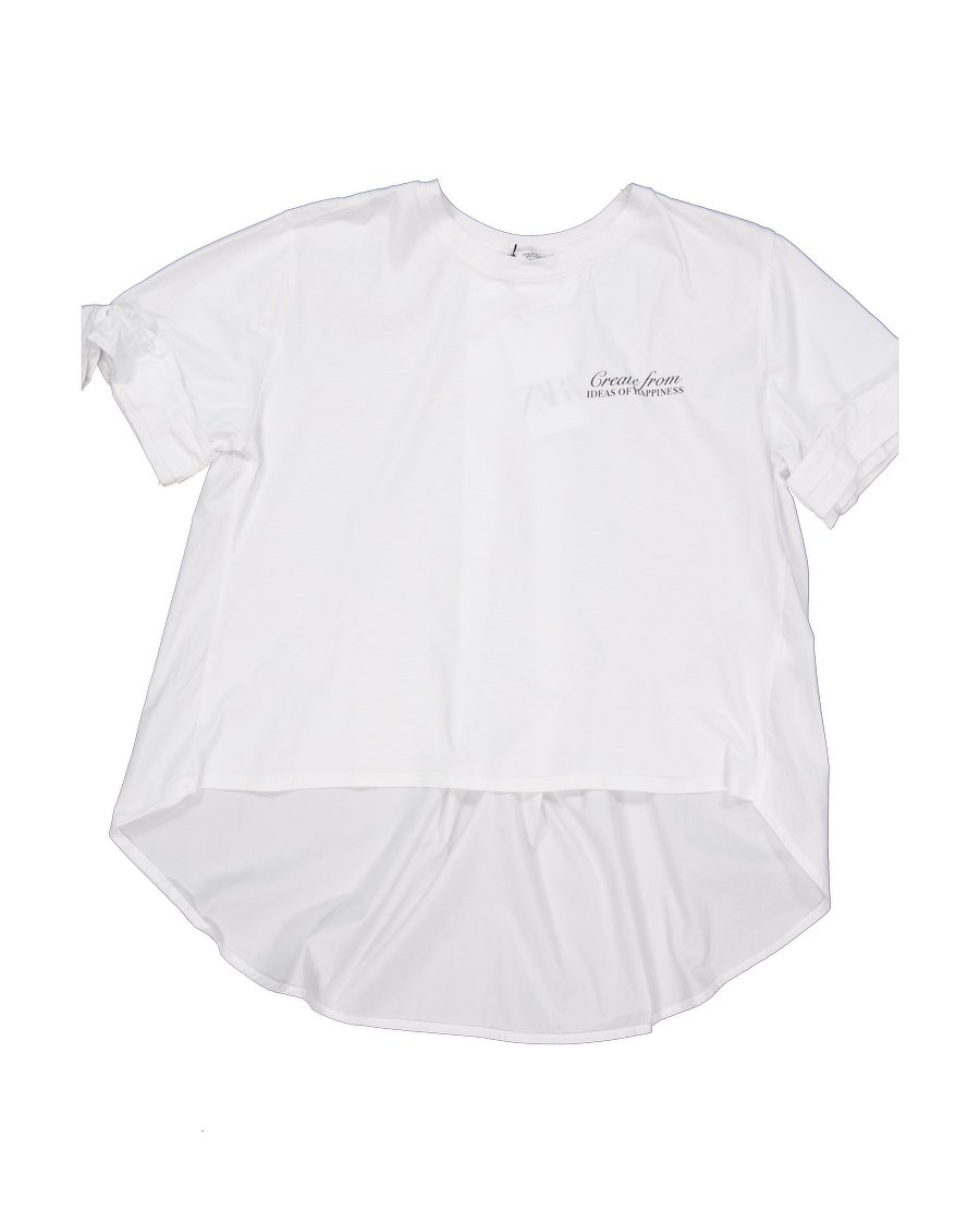 Zara T-shirts Cotton White S International