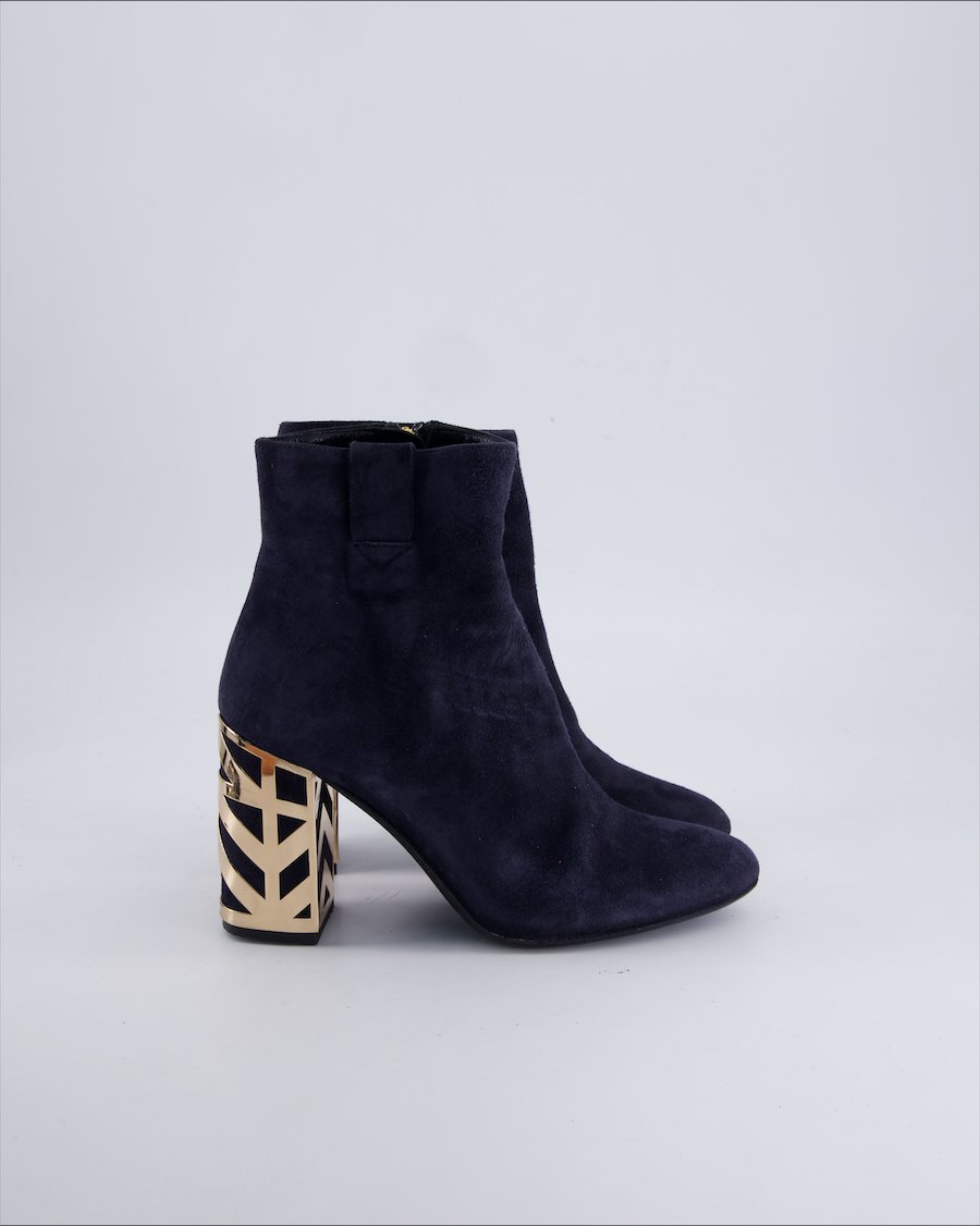Atelier Mercadal Ankle Boots Suede Blue 38 EU