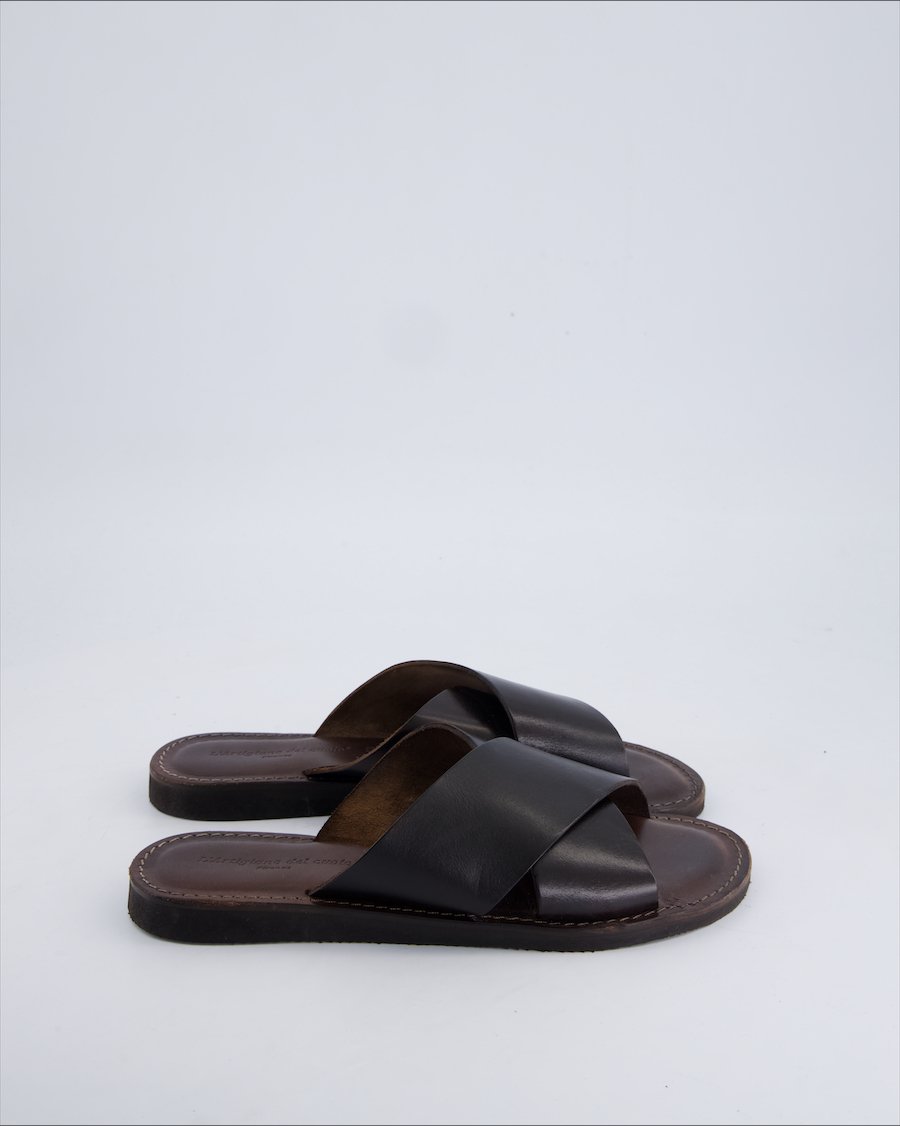 L'artigiano Del Cuoio Sandals Leather Brown 40 EU