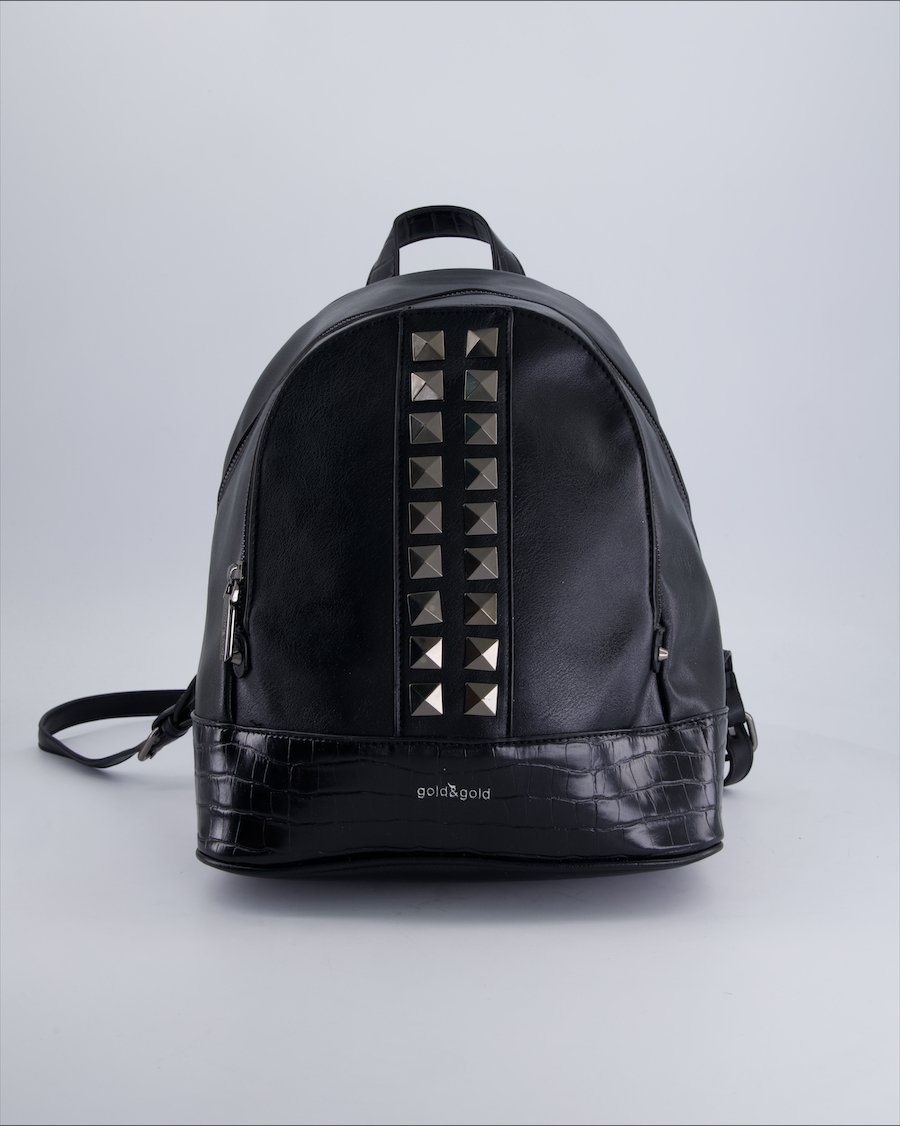 Gold&gold Backpacks Leather Black