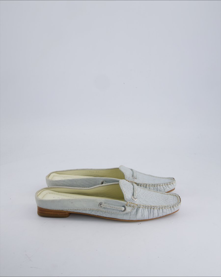 Lara Manni Sandals Leather Blue 40 EU