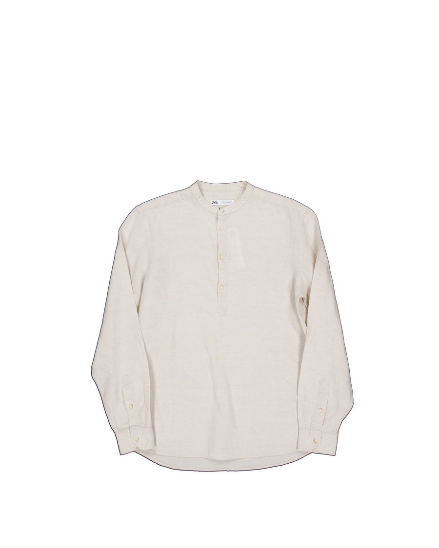 Zara Shirts Linen Beige S International