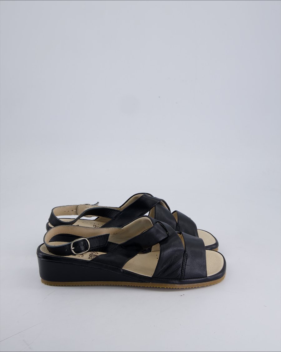 Peter Hahn Sandals Leather Black 40 EU