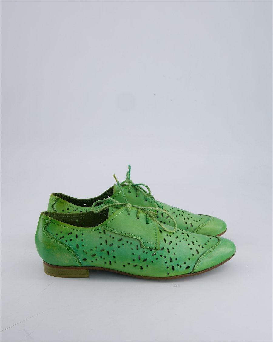Passo Per Passo Flats Leather Green 40 EU