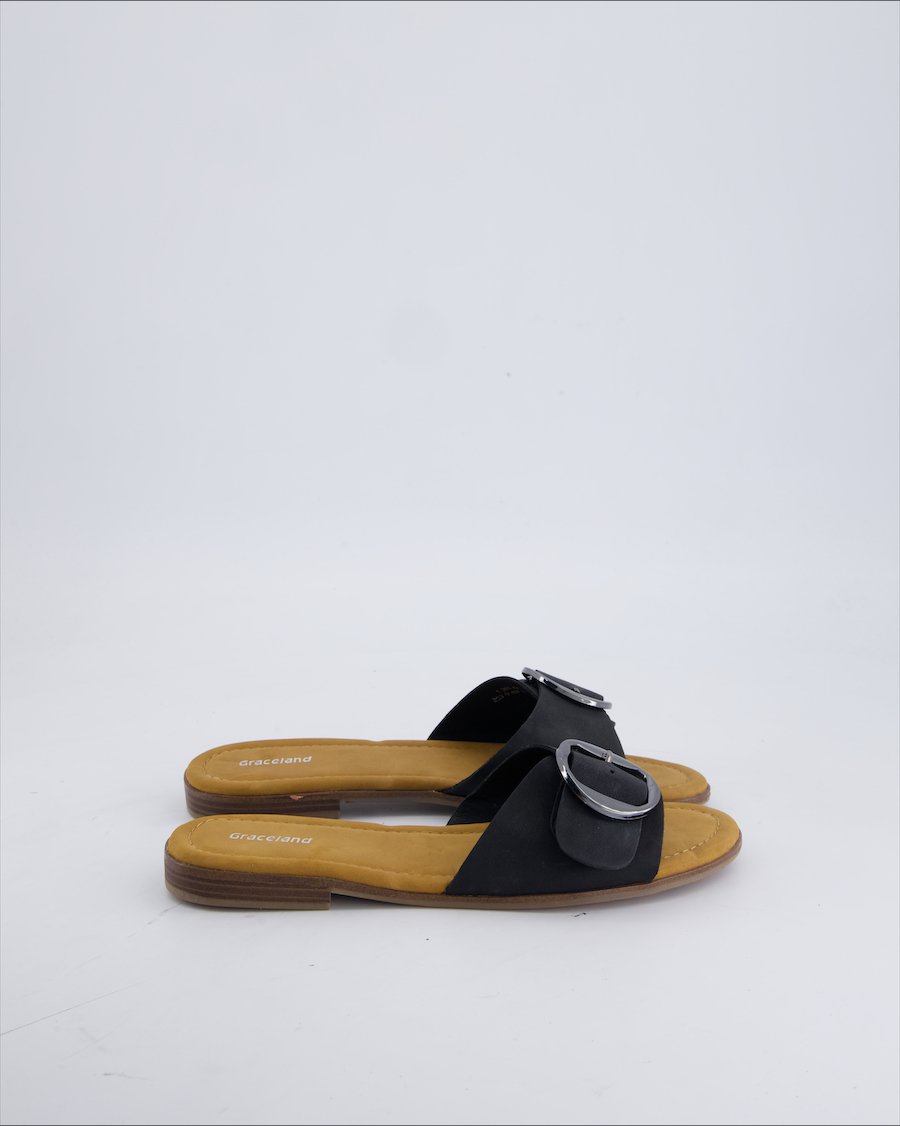 Graceland Sandals Polyurethane Black 38 EU
