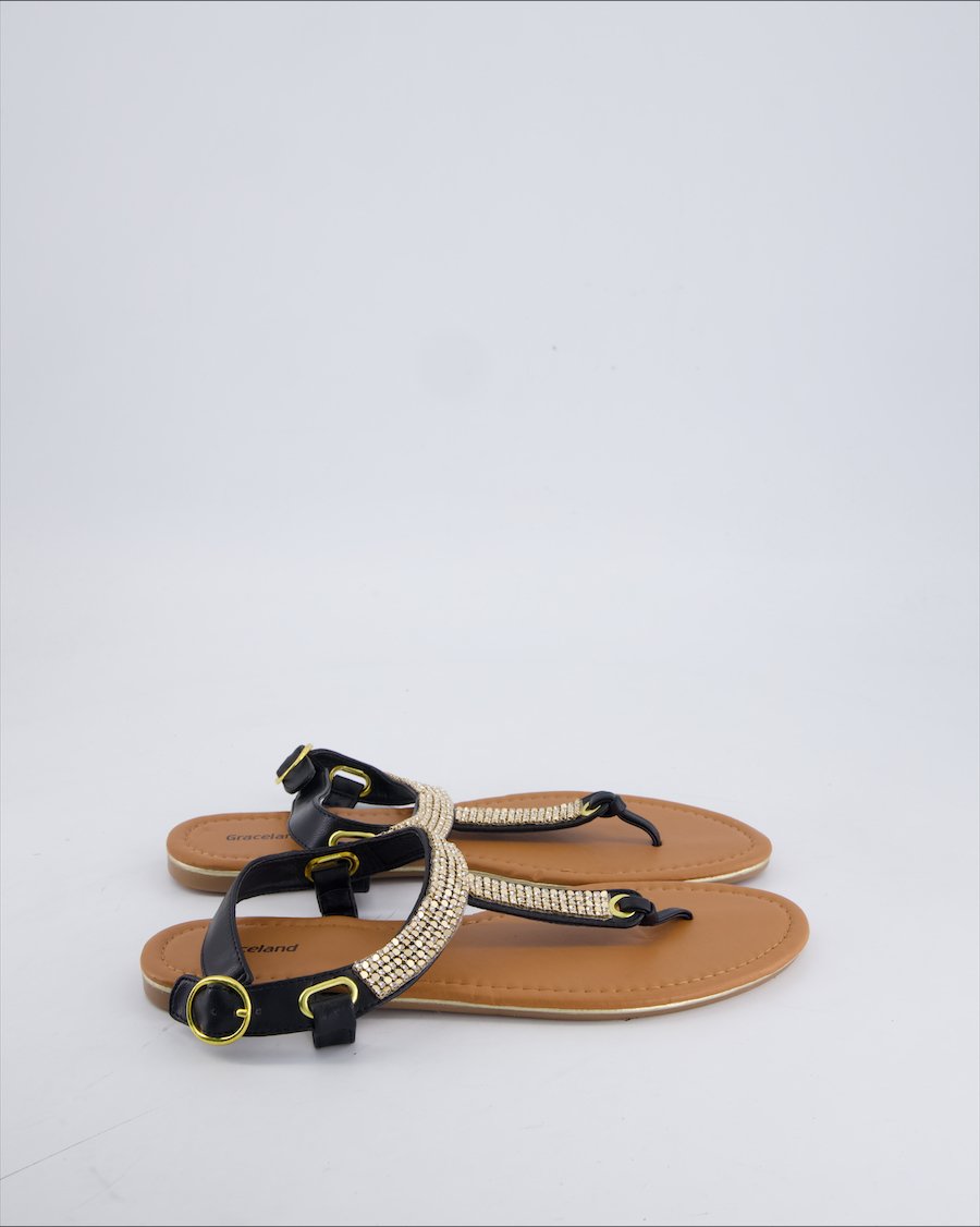 Graceland Sandals Polyurethane Black 40 EU