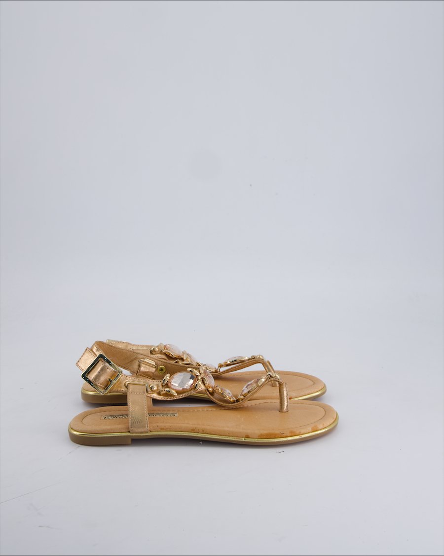 Buffalo Sandals Leather Gold 36 EU
