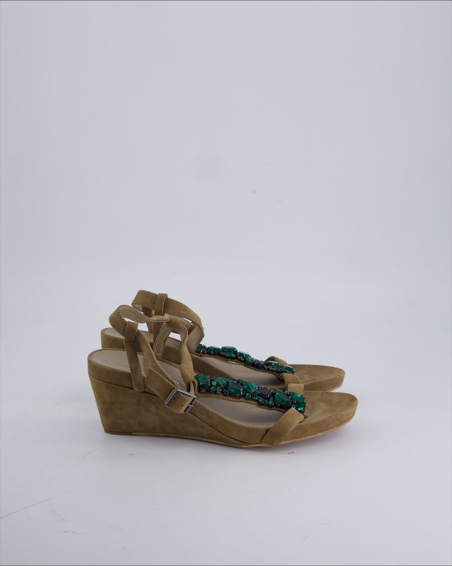 Walter Bauer Sandals Suede Beige 38 EU