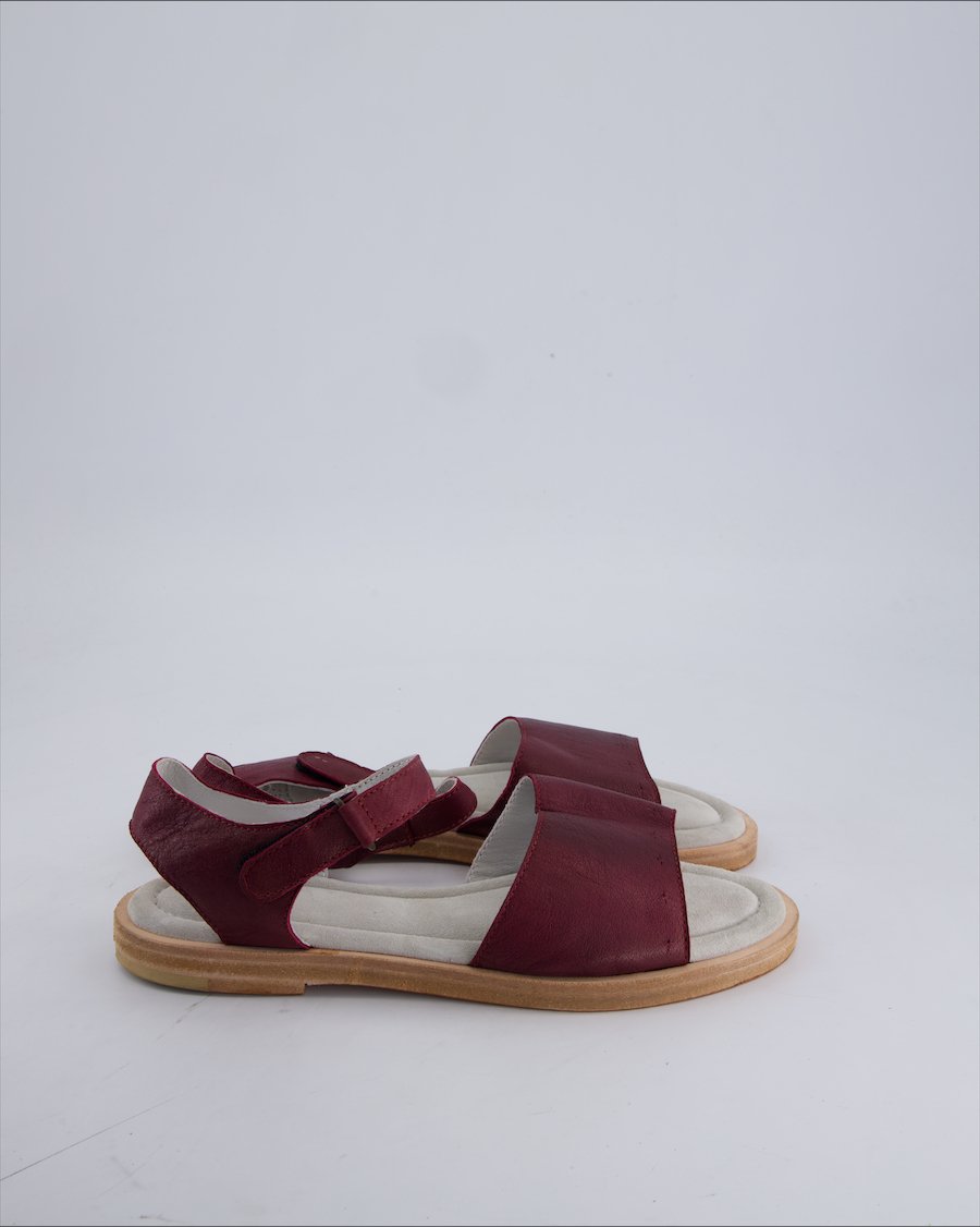 Gidigio Sandals Leather Burgundy 41 EU