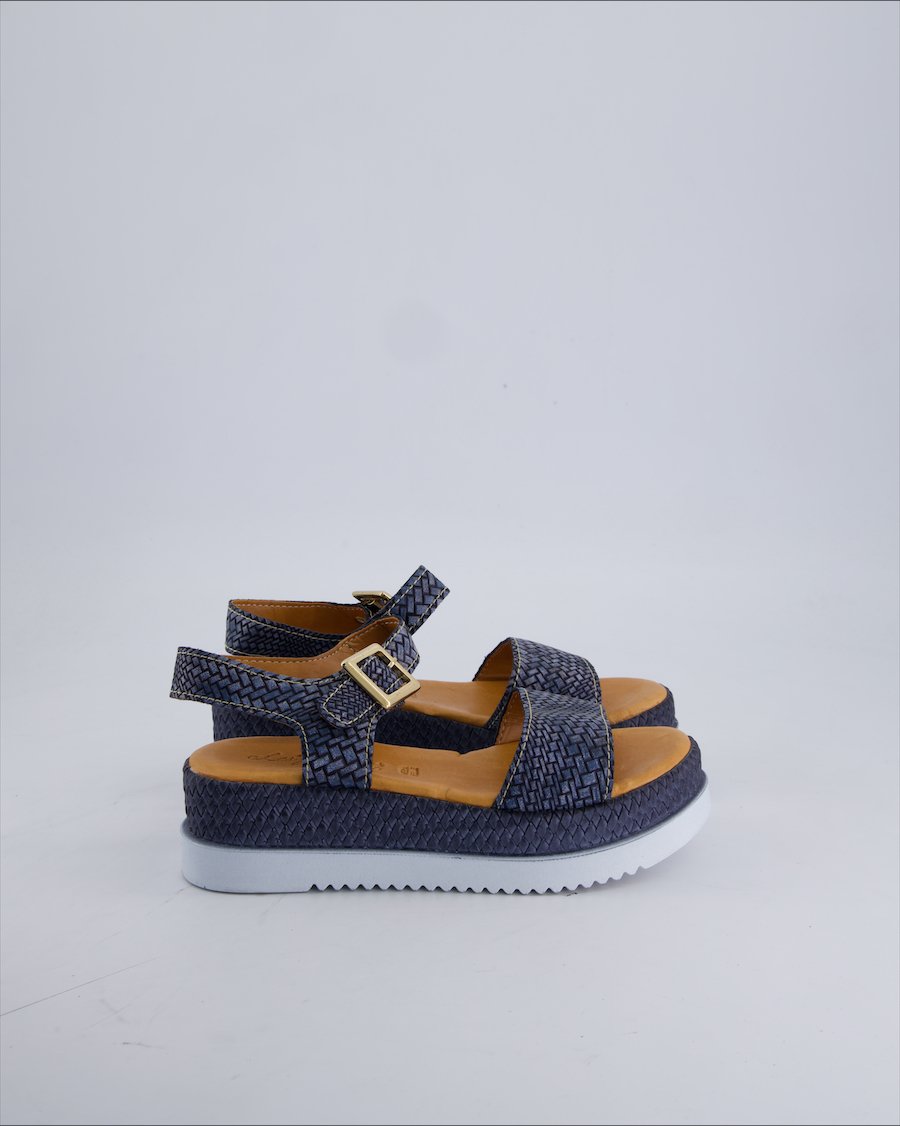 Les Panarea Sandals Polyurethane Blue 35 EU