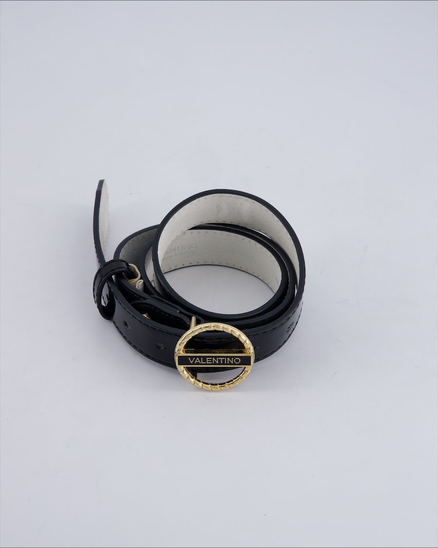 Valentino By Mario Valentino Chains Leather Black 100 cm