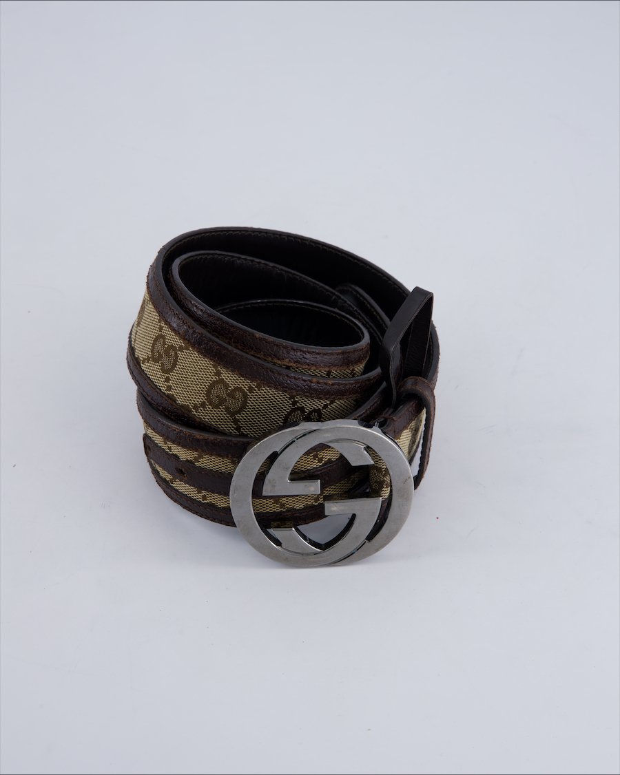 Gucci Belt Leather Brown 90 cm