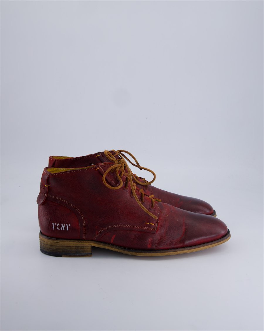 Yellow Cab Lace ups Leather Red 44 EU