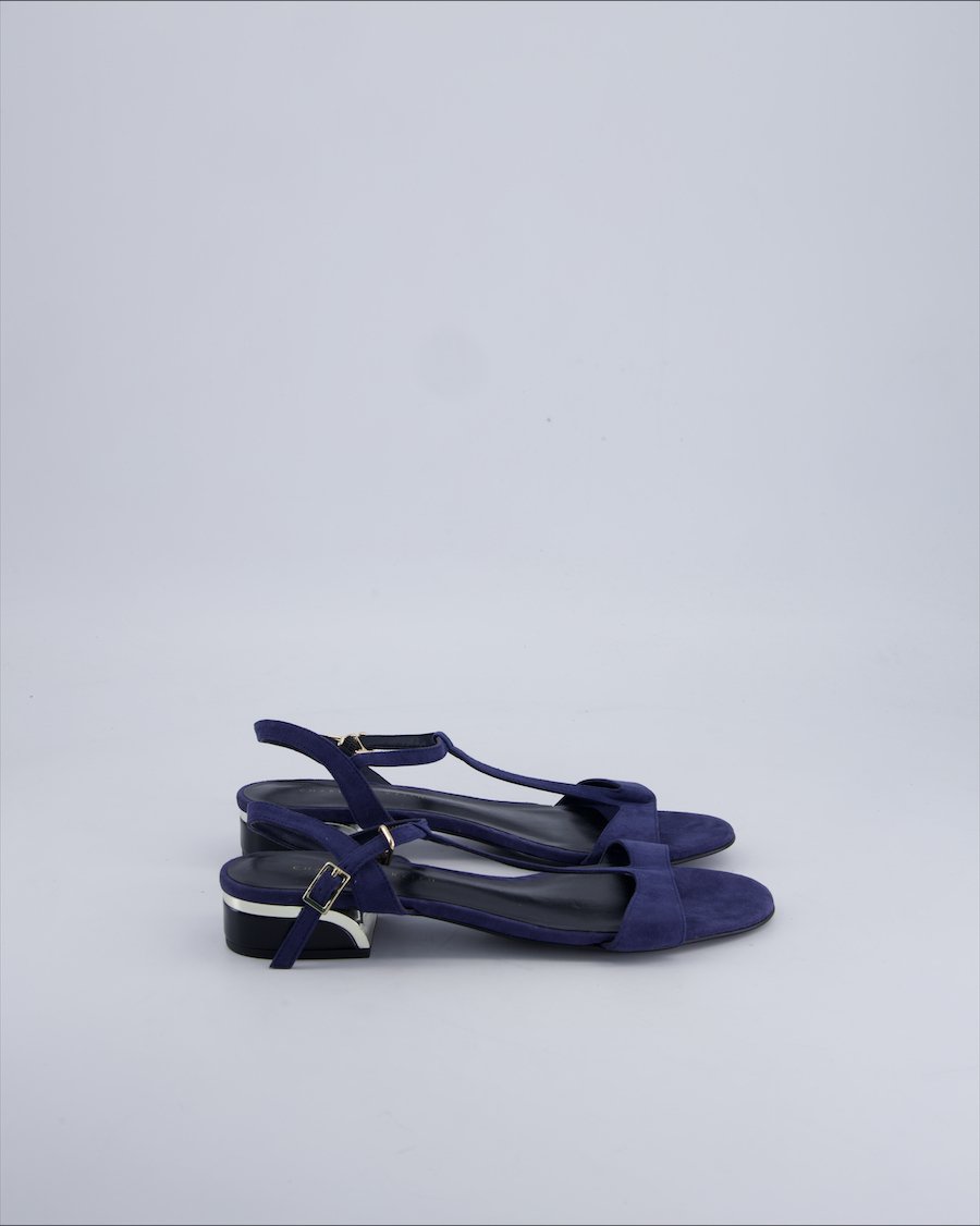 Charles & Keith Sandals Suede Blue 36 EU