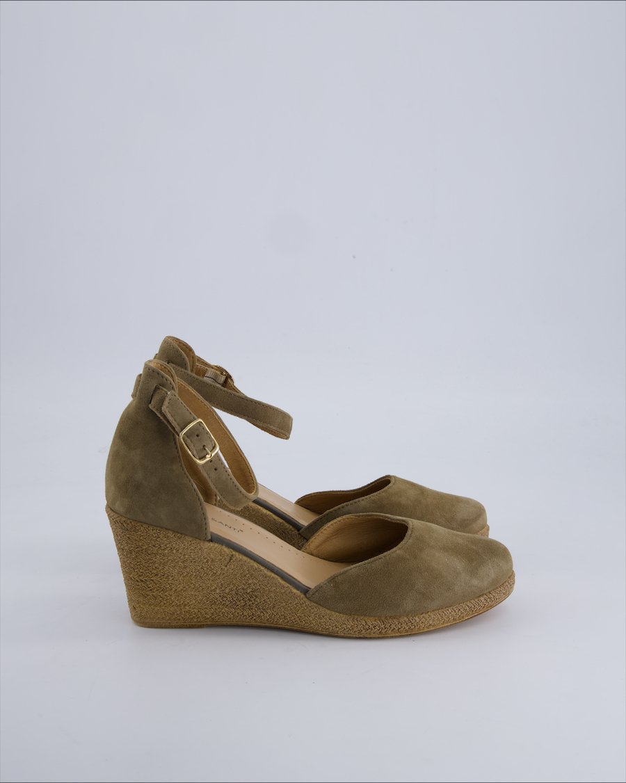 Roberto Santi Heels Suede Khaki 38 EU