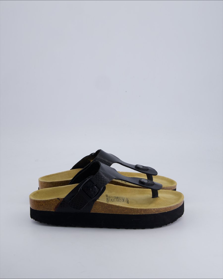 Natural Walk Sandals Leather Black 39 EU