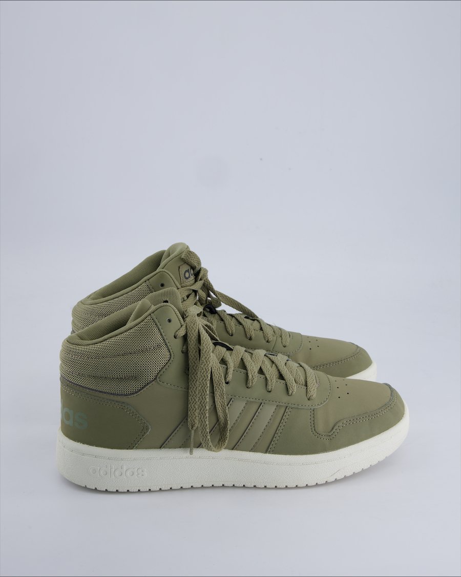 Adidas Hoops 2.o Mid High trainers Leather Khaki 42 EU