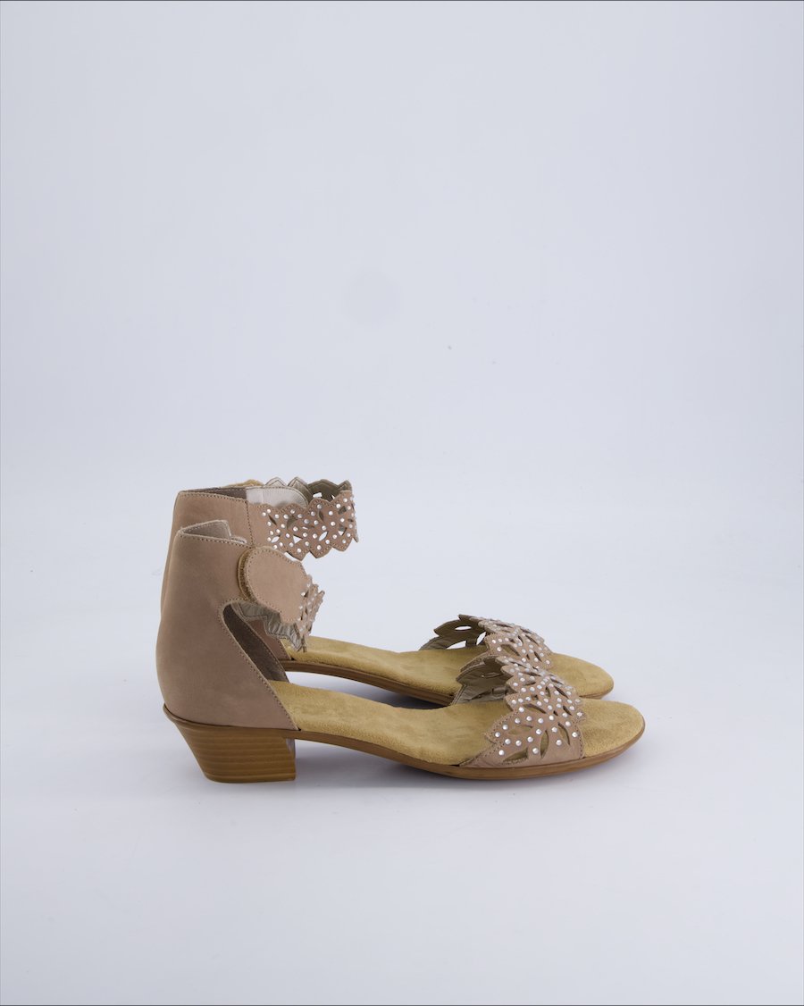 Rieker Sandals Suede Beige 39 EU