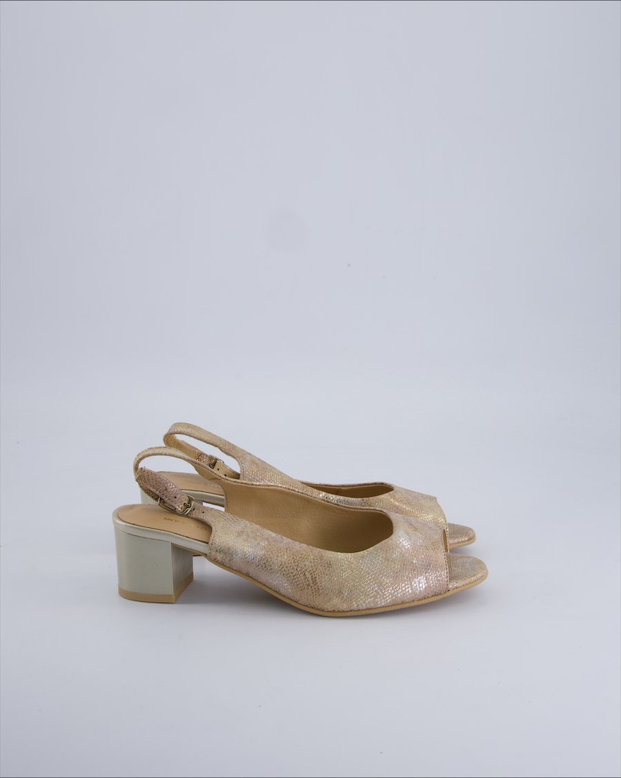 Roberto Santi Sandals Leather Gold 38 EU