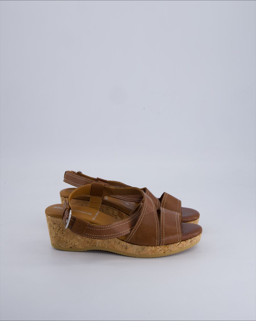 Walbusch Sandals Leather Brown 38 EU