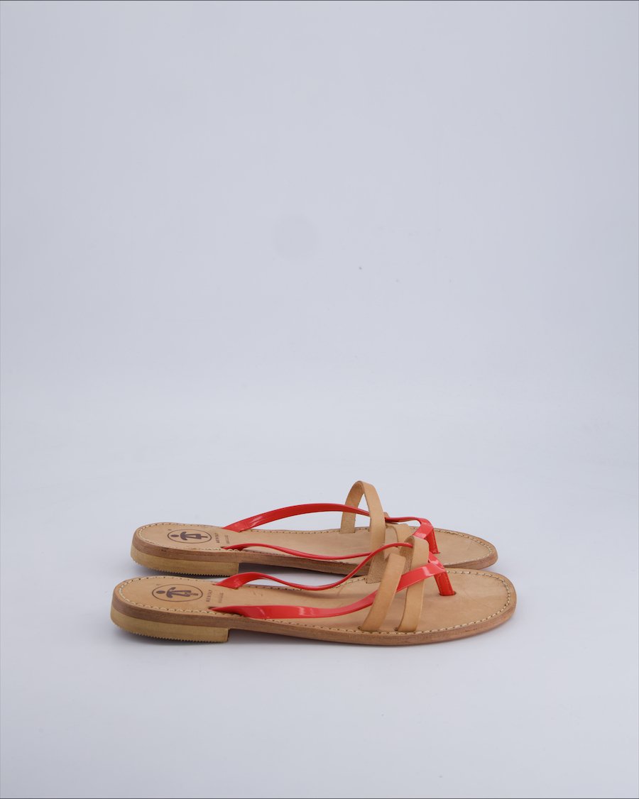Unbranded Sandals Leather Red 38 EU